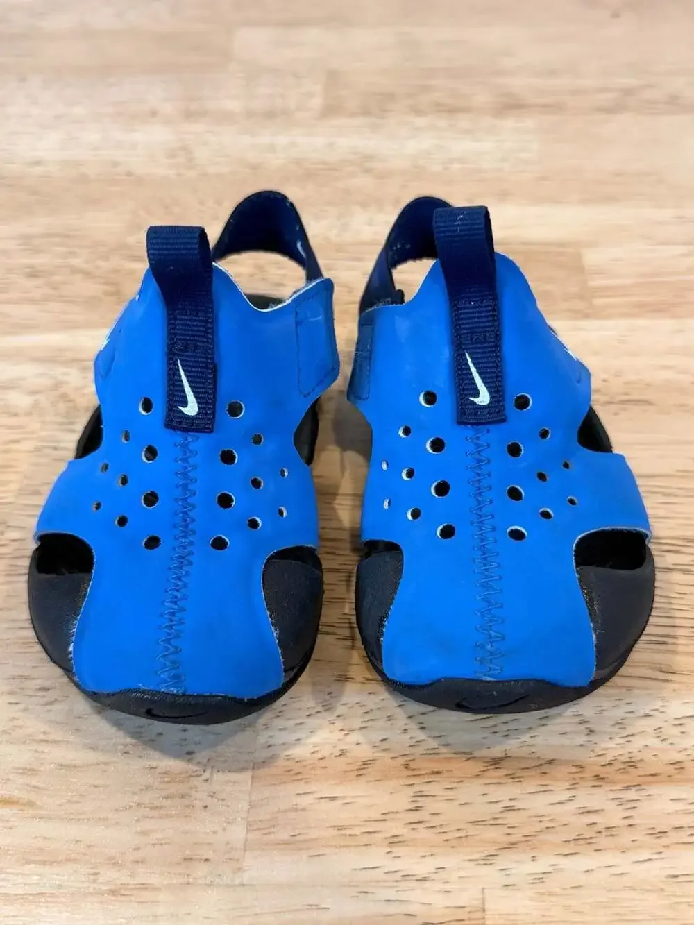 Nike Sunray Protect 2 Kids' Sandals, Signal Blue/Blue Void/Black/White
